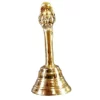 Dirghaanshi Pooja Ghanti, Pooja Tali, Prayer Bell,Pooja Bell (4 Inches) For Home And Temple Poojan Purpose/Spiritual Gift Item Made Of Brass (Gold,Pack of 1 Pec)