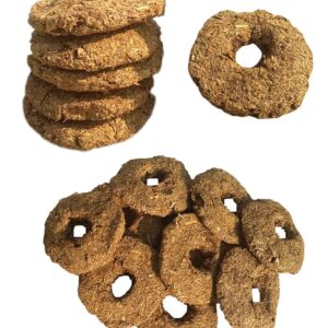 Dirghaanshi Cow Dung Cakes/Cow Dung Badkulla Mala for Holi/Gobar Badkulle/Holi Pooja Article Desi Cow Dung Cakes for Hawan, Pujan and Religious Purpose (Set of 51 PEC)