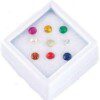 Dirghaanshi 9 Planets/Navgrah Stone 4mm Box for Navgrah Grah Shanti, Energised gemstone Decorative Showpiece - 3 cm  (Crystal, Multicolor)