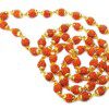 Dirghaanshi 5 Mukhi Rudraksha Mala 54 + 1 Beads, Gold Cap Bead for Men and Women