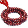 Dirghaanshi Original Red Sandalwood Mala Rosary Lal Chandan Jaapmala Wooden Knotted Japa Maala for Meditation Pooja