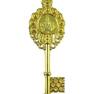 Dirghaanshi Kuber Kunji Key For Vastu Feng Shui Money And Prosperity Decorative Showpiece - 8 cm  (Bronze, Gold) (Pack of 1 Pec)
