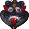 Dirghaanshi Battu Evil Eye Protector - Mahakal Face Mask Nazarbattu Decorative Showpiece 18 cm (Plastic,1 Pec)