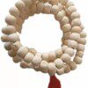 Dirghaanshi 108+1 Beads White Chandan/Sandalwood Rosary String Mala for Wearing, Jaap/Chanting or Pooja Dori Chain (Pack of 1 Pec)